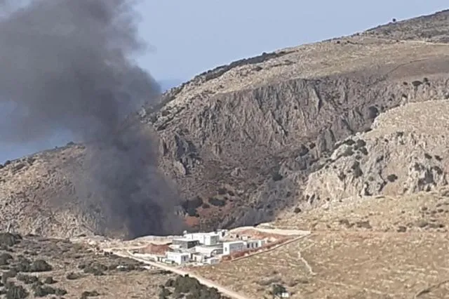 Φωτιά στην Ύδρα σε χώρο εναπόθεσης απορριμμάτων