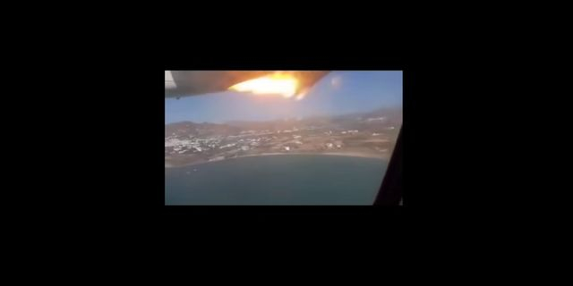 Νάξος: Βίντεο από τη στιγμή της φωτιάς στον κινητήρα αεροσκάφους – “Fire, Fire”