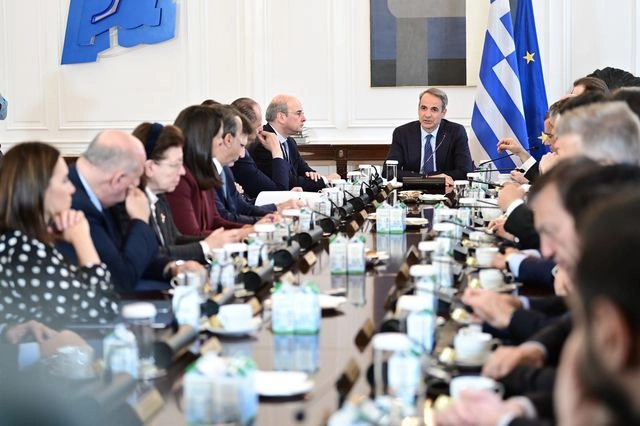 Συνεδρίαση του Υπουργικού Συμβουλίου υπό τον Πρωθυπουργό Κυριάκο Μητσοτάκη, στο Μέγαρο Μαξίμου