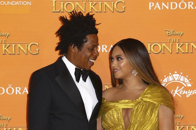 Ο Jay-Z και η Beyonce στην πρεμιέρα του "Lion King"