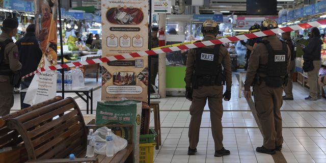 Φωτογραφία από την αγορά που έλαβαν χώρα οι πυροβολισμοί στην Μπανγκοκ