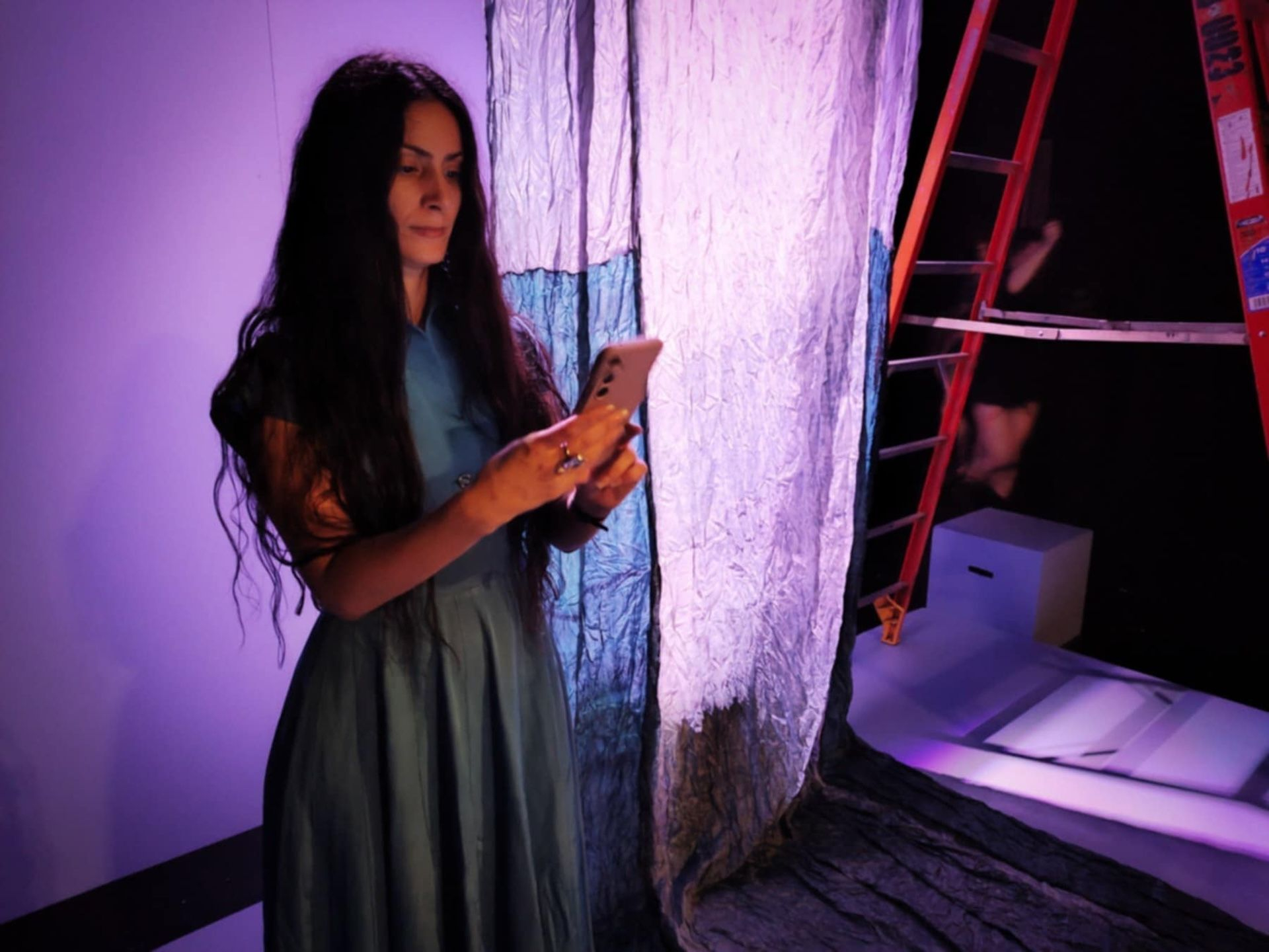 Η Ιόλη Ανδρεάδη στις πρόβες