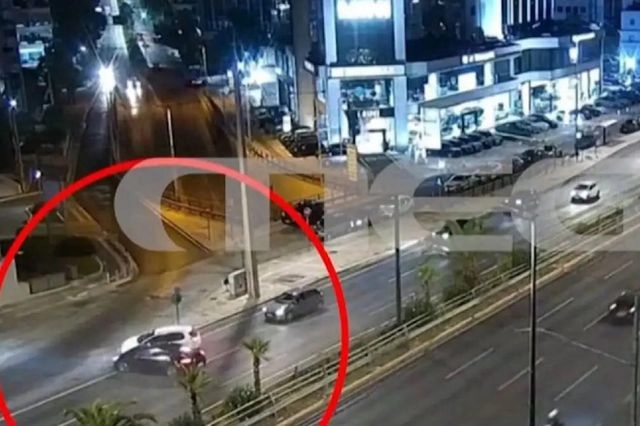 Λ. Συγγρού: Βίντεο με την καραμπόλα τριών αυτοκινήτων – Ένας σοβαρά τραυματίας