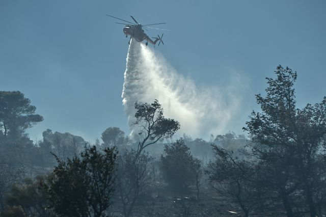 Φωτιά στο Κορωπί κοντά στην Αττική οδό