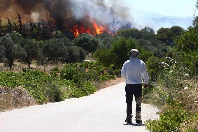 Φωτογραφίες και βίντεο από τη μεγάλη φωτιά στη Ραφήνα