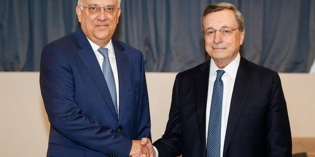 Συνάντηση Τάκη Θεοδωρικάκου με τον Μάριο Ντράγκι