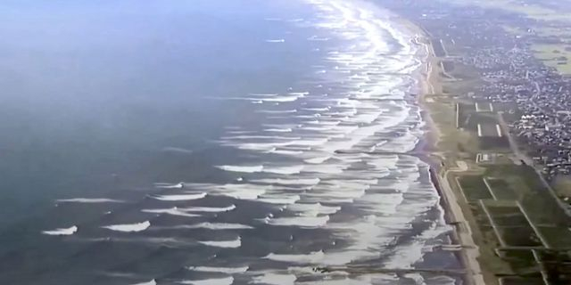 tsunami στην Tateyama της Ιαπωνίας