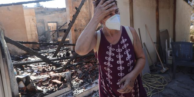 Στιγμιότυπο από την φωτιά στην περιοχή του Κρυονερίου