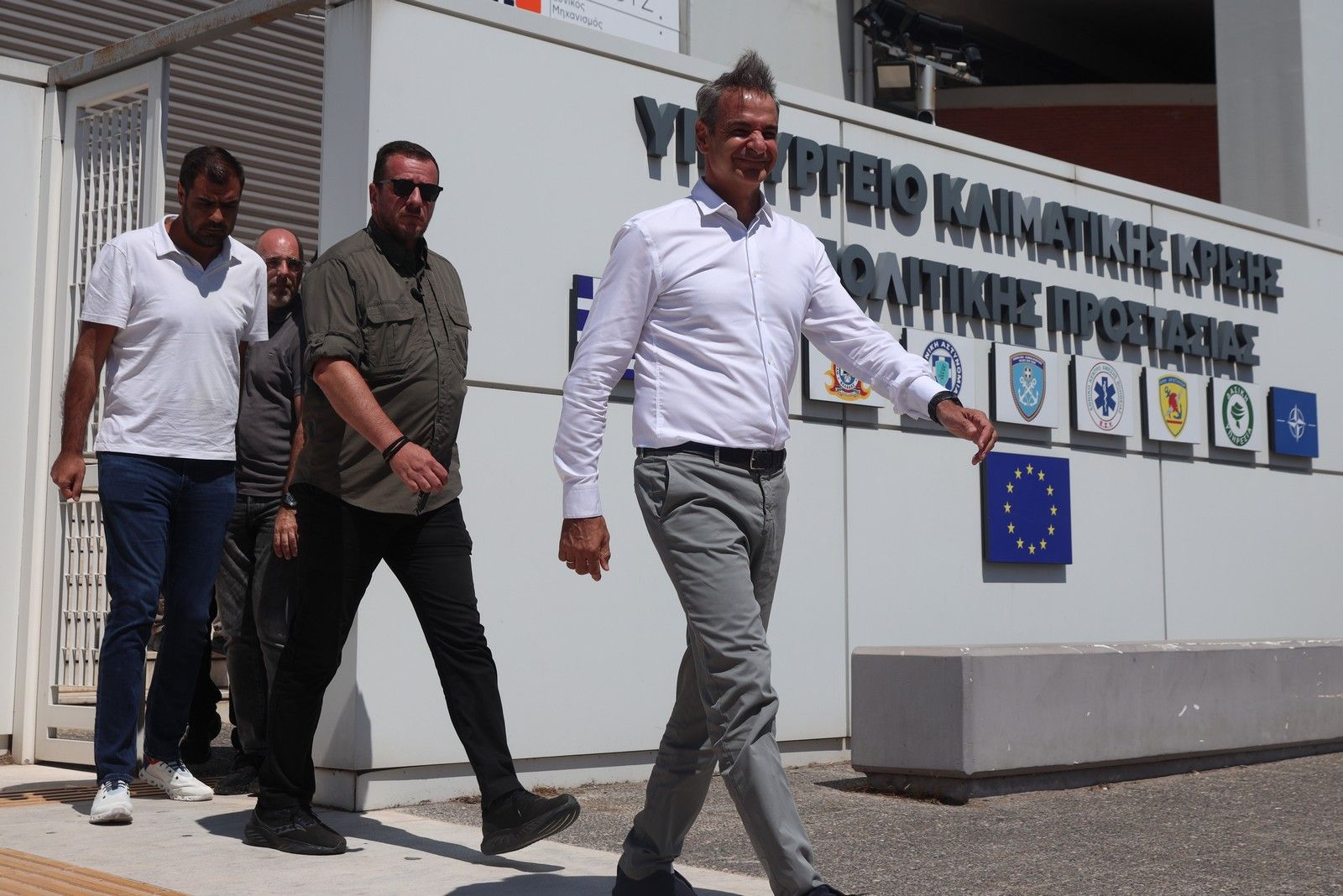 Επίσκεψη του Πρωθυπουργού Κυριάκου Μητσοτάκη στο υπουργείο Κλιματικής Κρίσης και Πολιτικής Προστασίας