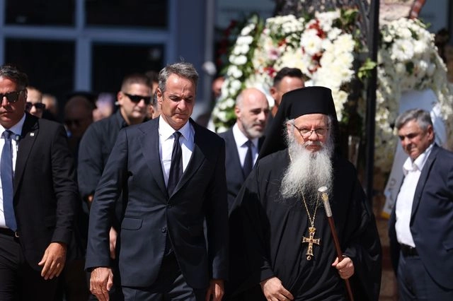 Κηδεία του γραμματέα της Κοινοβουλευτικής Ομάδας της Νέας Δημοκρατίας Απόστολου Βεσυρόπουλου στην Αλεξάνδρεια Ημαθίας