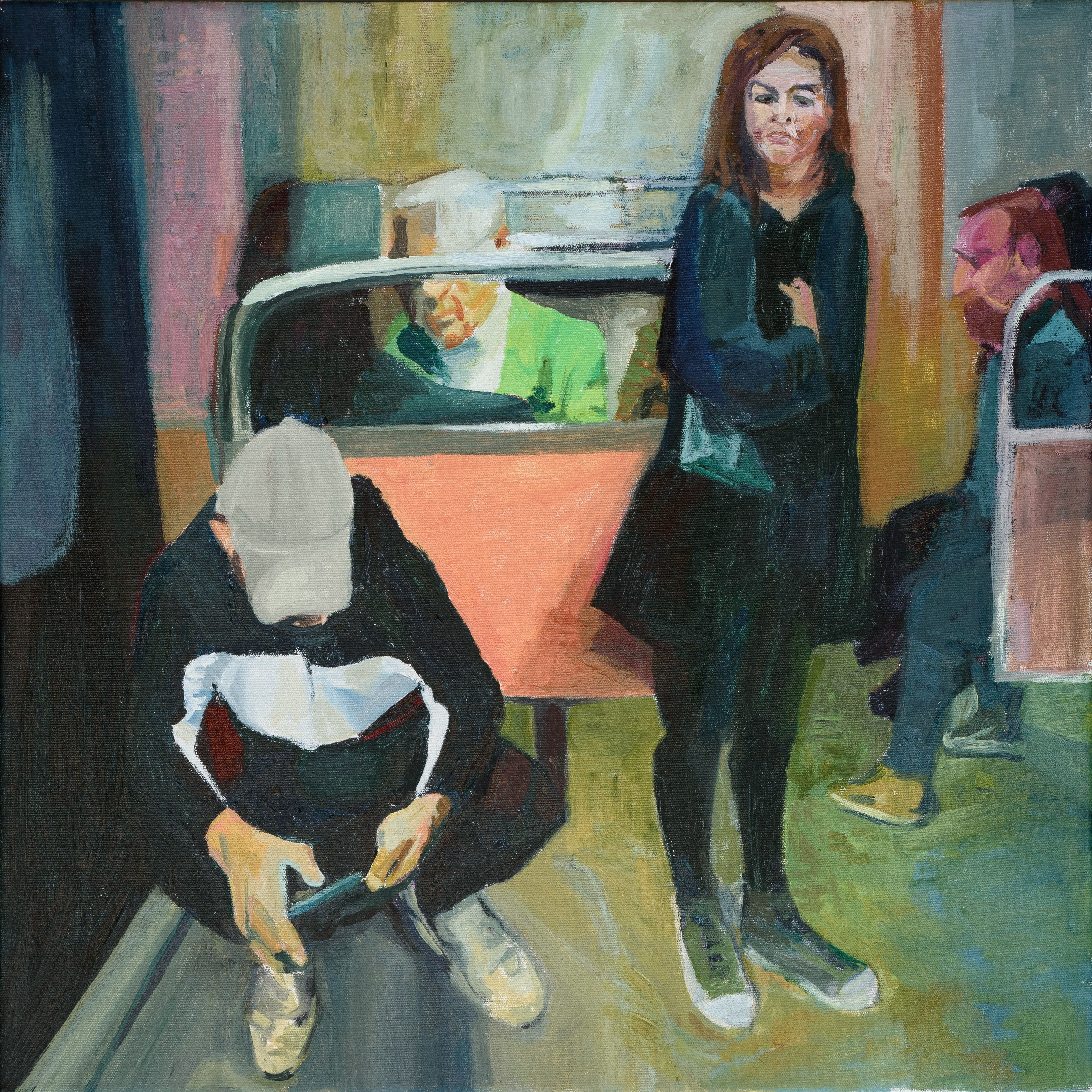 ARTOWER AGORA GALLERY, Maro Kelaidi, Moments II , 60X60cm, oil on canvas, 2025