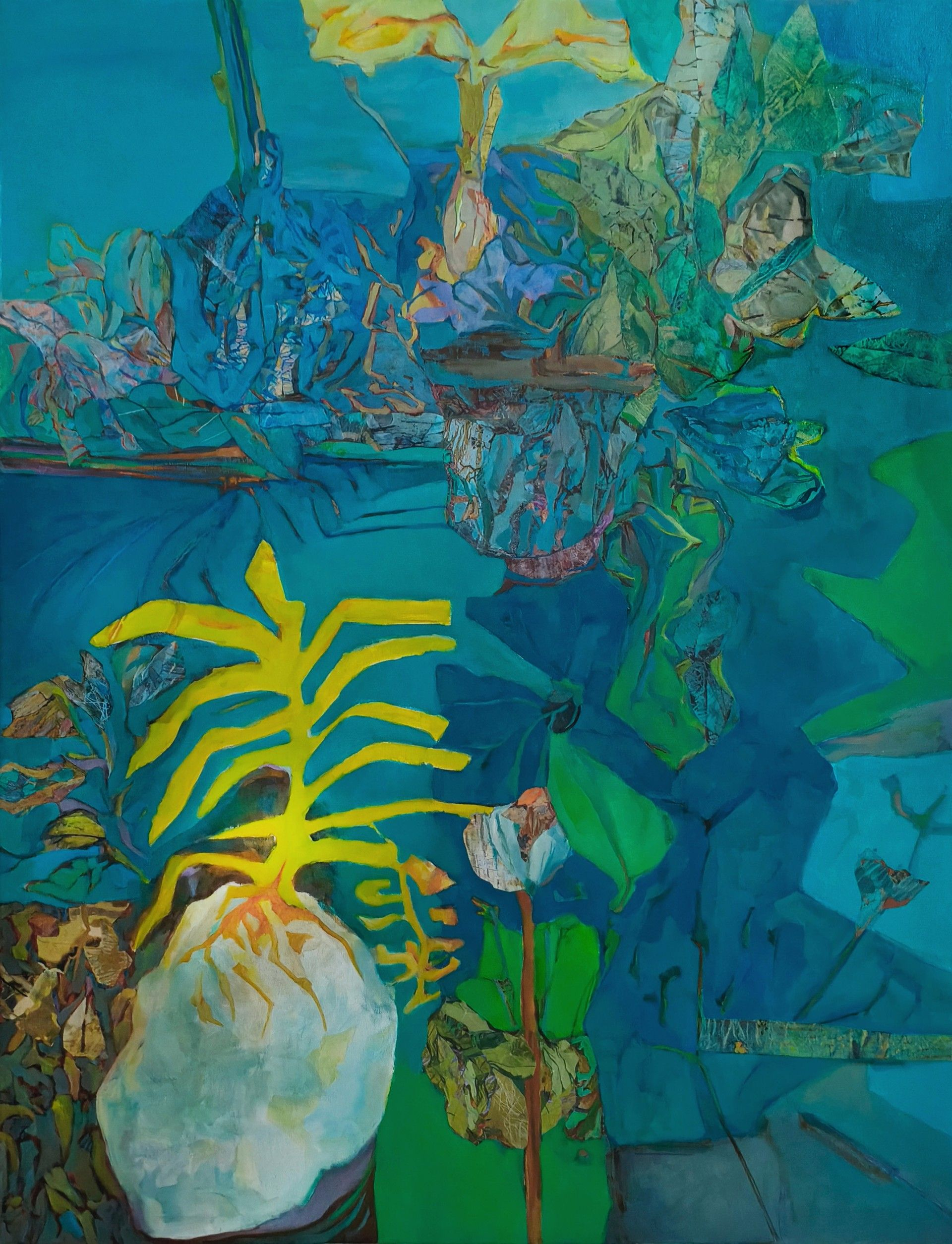 Artshot - Sophia Gaitani, Sofia Papadopoulou, On the limits, 2025, mixed media, 120 x 100 cm