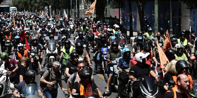 March to Gaza Greece: Μοτοπορεία προς την αμερικανική πρεσβεία