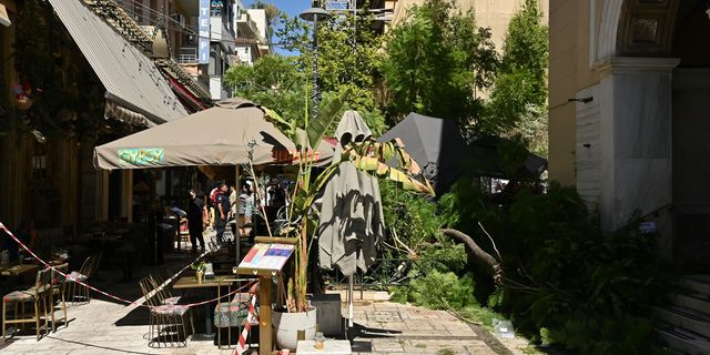 Πτώση δέντρου στο κέντρο της Αθήνας – Δύο τραυματίες