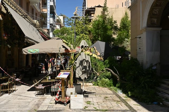Πτώση δέντρου στο κέντρο της Αθήνας – Δύο τραυματίες