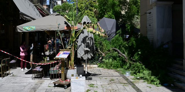Πτώση δέντρου στο κέντρο της Αθήνας