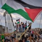 Καράβια του Global Sumud Flotilla στο λιμάνι της Βαρκελώνης