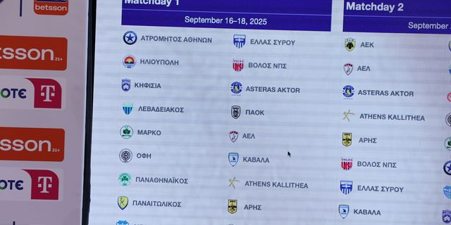 Κλήρωση Κυπέλλου Ελλάδας Betsson: Το πρόγραμμα της πρώτης αγωνιστικής