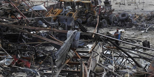 Συντρίμμια στον Λίβανο μετά από ισραηλινό πλήγμα