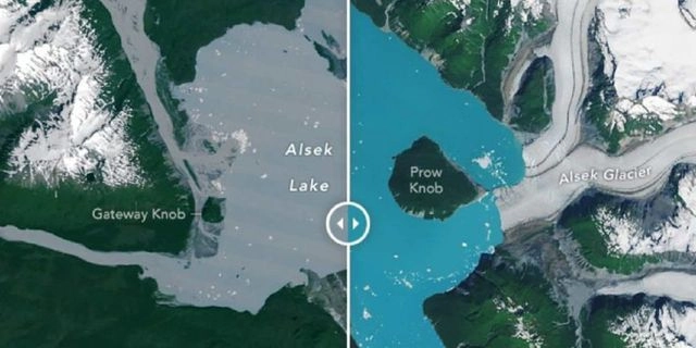 H NASA εντόπισε νέο νησί στην Αλάσκα μετά την υποχώρηση παγετώνα