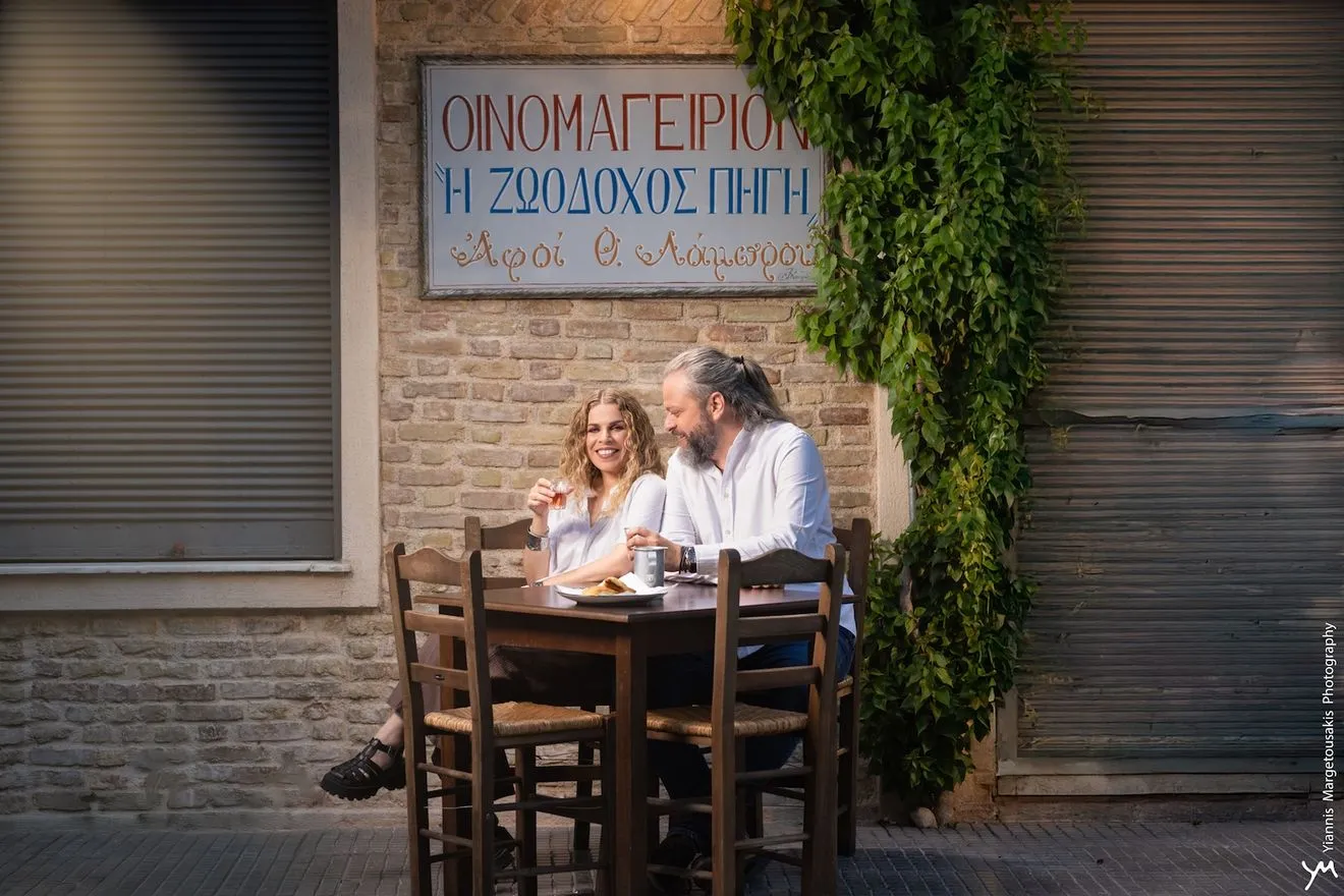 Ο Γιώργος Νικηφόρου Ζερβάκης και η Βιολέτα Ίκαρη