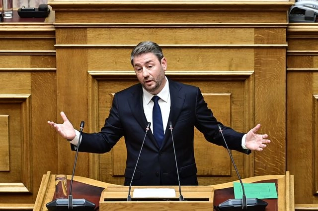 Ο Νίκος Ανδρουλάκης στο βήμα της Βουλής