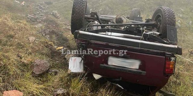Αυτοκίνητο τύπου τζιπ με δύο επιβάτες έπεσε σε γκρεμό στην Αγία Παρασκευή Ευρυτανίας