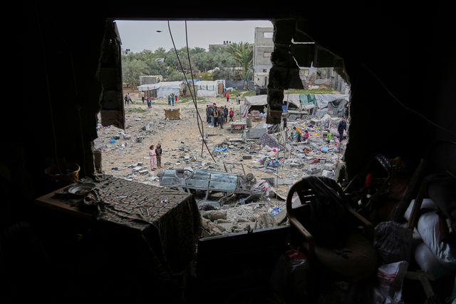 Η ισοπεδωμένη από ισραηλινούς βομβαρδισμούς Γάζα