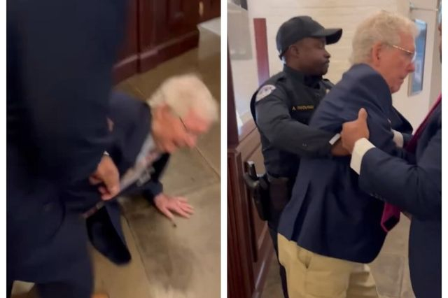 Μιτς ΜακΚόνελ: Σκόνταψε και έπεσε στο Καπιτώλιο, μπροστά στις κάμερες