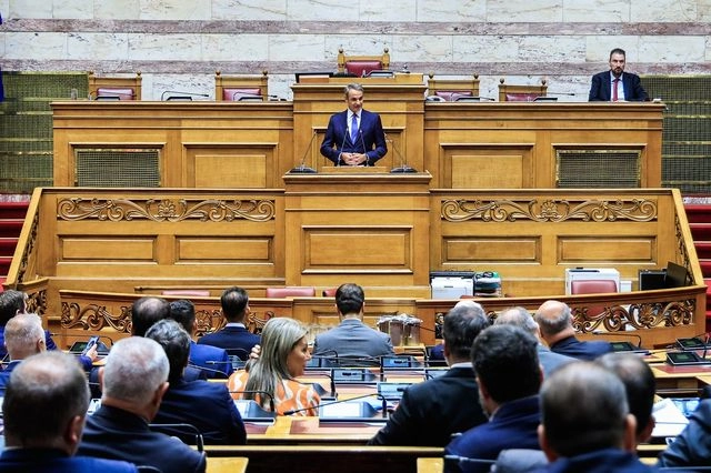 Συνεδρίαση υπό τον Πρωθυπουργό και Πρόεδρο της Νέας Δημοκρατίας Κυριάκο Μητσοτάκη της Κοινοβουλευτικής Ομάδας της Νέας Δημοκρατίας (αρχείου)