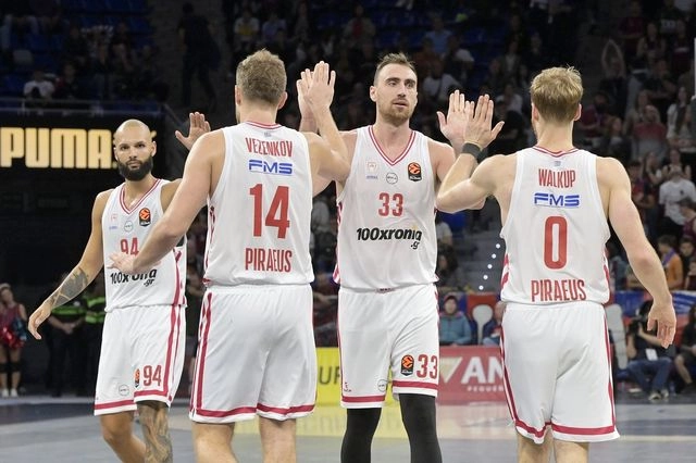 Euroleague: Τα highlights από τη μεγάλη νίκη του Ολυμπιακού επί της Μπασκόνια