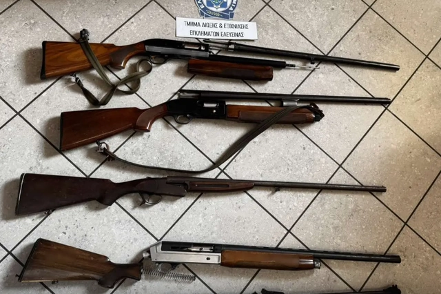 Τα όπλα που βρέθηκαν στο σπίτι του 17χρονου