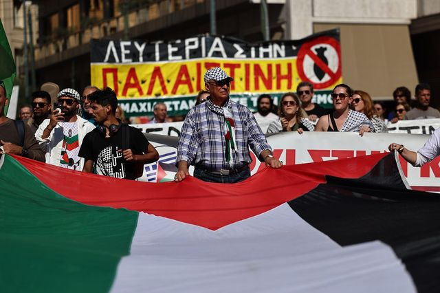 Απεργιακό συλλαλητήριο αλληλεγγύης στον παλαιστινιακό λαό