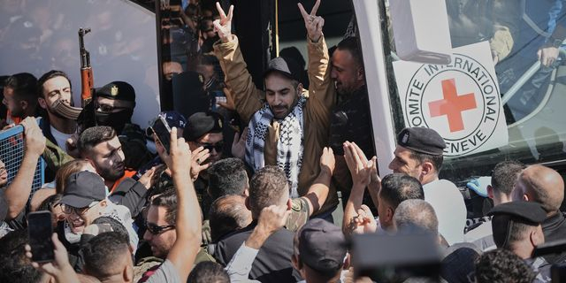 Υποδοχή των Παλαιστίνιων κρατουμένων στη Ραμάλα