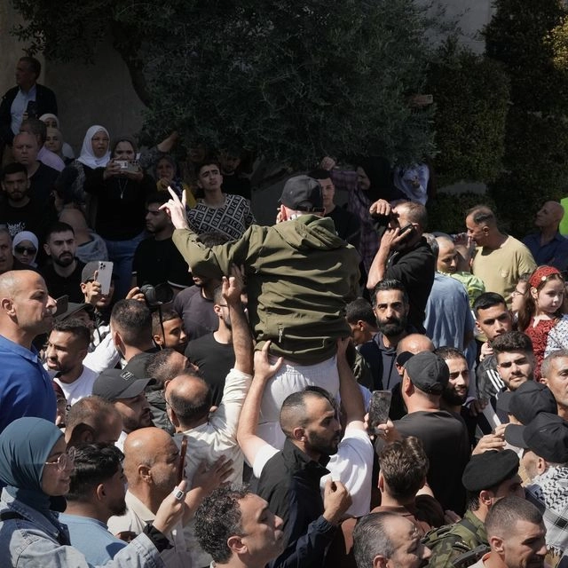 Υποδοχή των Παλαιστίνιων κρατουμένων στη Ραμάλα