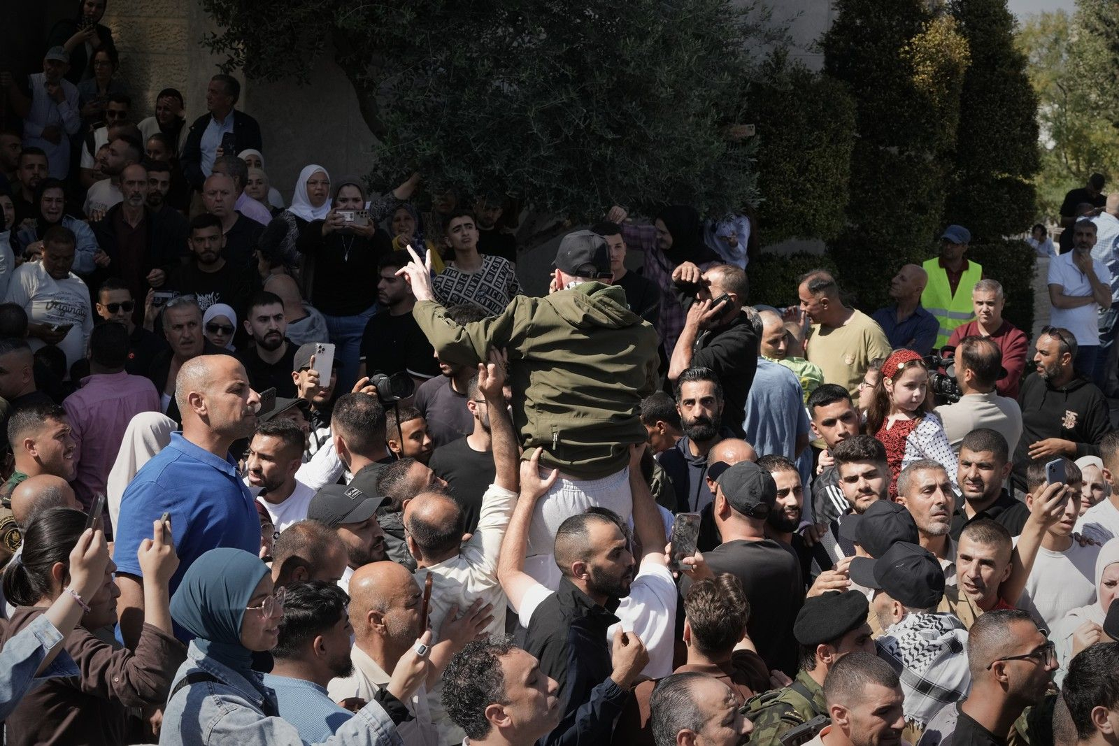 Υποδοχή των Παλαιστίνιων κρατουμένων στη Ραμάλα
