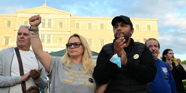 Μιλένα και Πάνος Ρούτσι στο Σύνταγμα