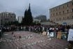 Συγκέντρωση αλληλεγγύης στον πατέρα θύματος του δυστυχύματος των Τεμπών Πάνο Ρουτσι κατα τη διάρκεια της Απεργίας πείνας του , στην Αθήνα