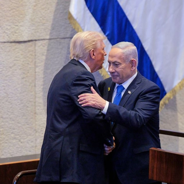 O Τραμπ στην Κνεσέτ.