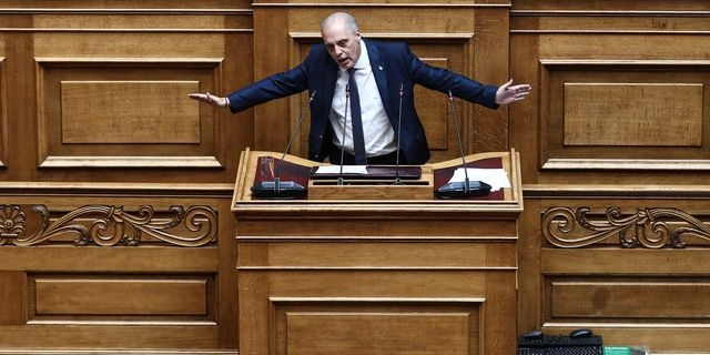 Ο Κυριάκος Βελόπουλος, στη συζήτηση στη Βουλή