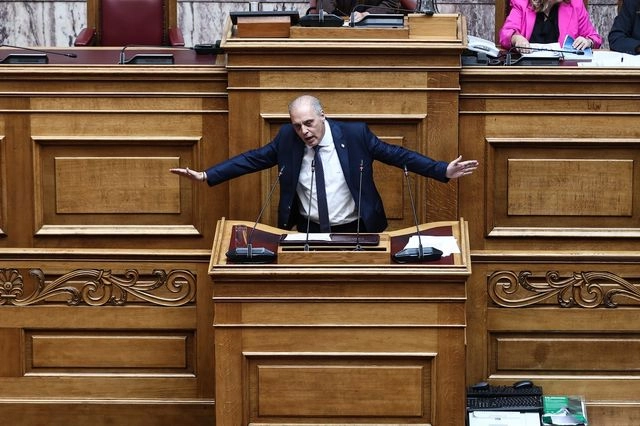 Ο Κυριάκος Βελόπουλος, στη συζήτηση στη Βουλή