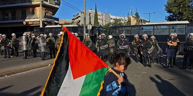 Συγκέντρωση υπέρ της Παλαιστίνης στην Πανόρμου