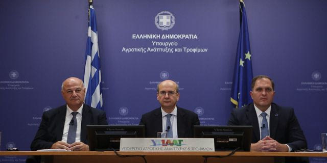 Συνέντευξη Τύπου Κ. Χατζηδάκη - Κ. Τσιάρα - Γ. Πιστιλή για τις αγροτικές ενισχύσεις.