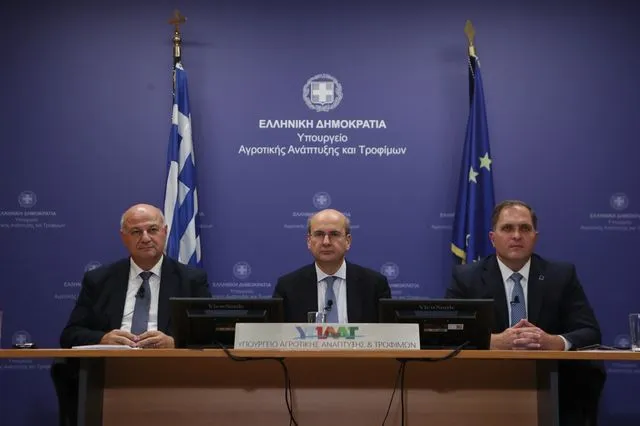 Συνέντευξη Τύπου Κ. Χατζηδάκη - Κ. Τσιάρα - Γ. Πιστιλή για τις αγροτικές ενισχύσεις.