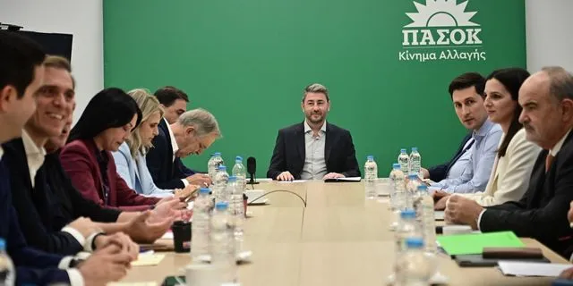 Ο Νίκος Ανδρουλάκης στην συνεδρίαση της επιτροπής συνεδρίου του ΠΑΣΟΚ