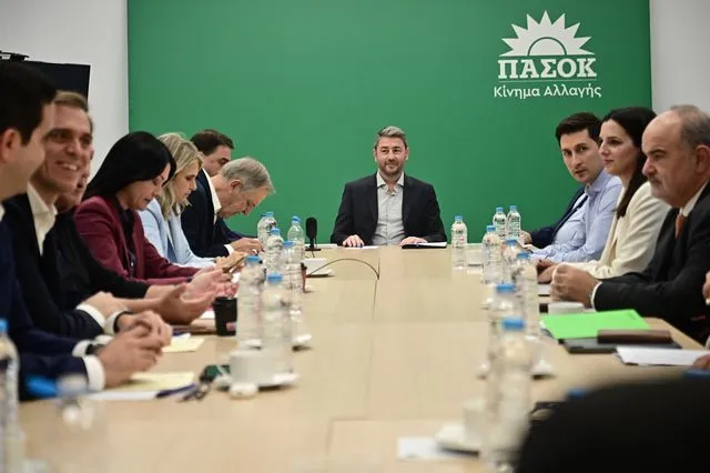 Ο Νίκος Ανδρουλάκης στην συνεδρίαση της επιτροπής συνεδρίου του ΠΑΣΟΚ