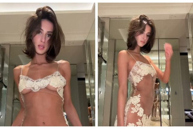 Η Angelina Censori στα βήματα της Bianca – Η τολμηρή εμφάνιση με διάφανη δαντέλα