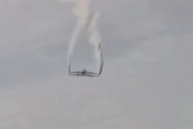 H στιγμή της συντριβής του αεροσκάφους