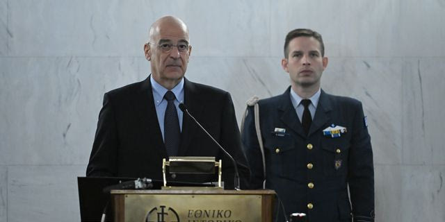 O Νίκος Δένδιας στις εκδηλώσεις εορτασμού της 81ης επετείου της Επανάστασης της 5ης Οκτωβρίου 1944 και της Απελευθέρωσης της Καρπάθου