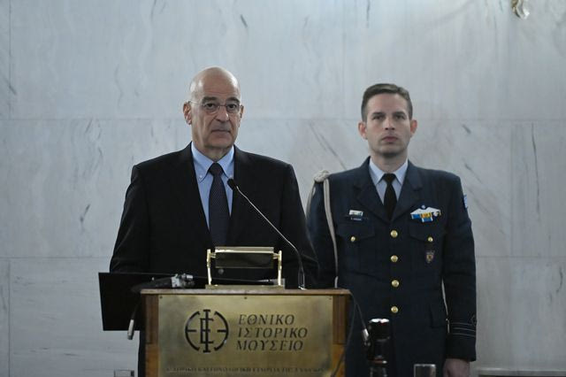 O Νίκος Δένδιας στις εκδηλώσεις εορτασμού της 81ης επετείου της Επανάστασης της 5ης Οκτωβρίου 1944 και της Απελευθέρωσης της Καρπάθου